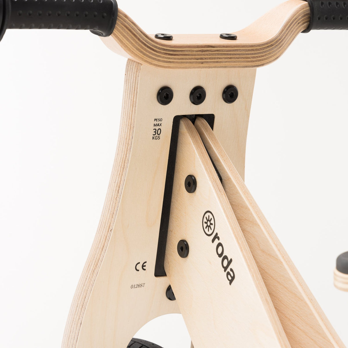 Bicicleta de Equilibrio de Madera para Niños Roda Start Black - vista 4