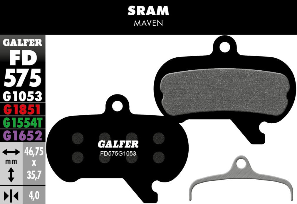 Pastillas Galfer para Sram Maven