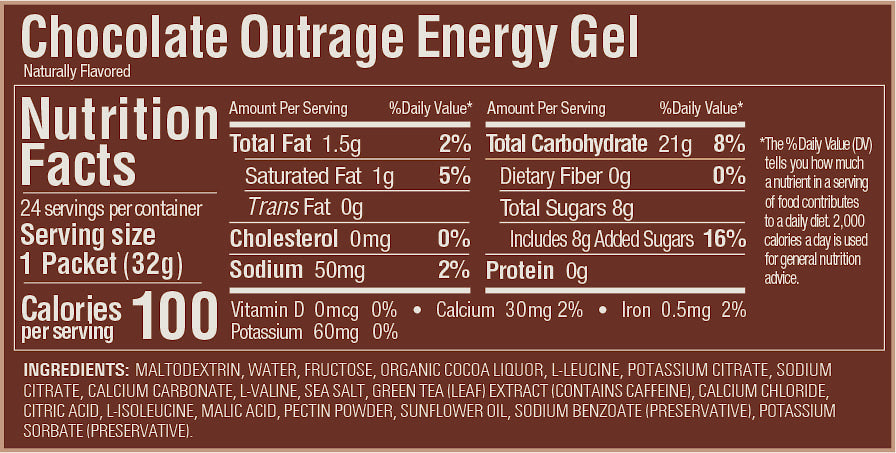 Gel Energy Chocolate Outrage GU Energy - Rideshop