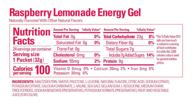 GU Energy Caja de Geles Raspberry Lemonade (24 unid)