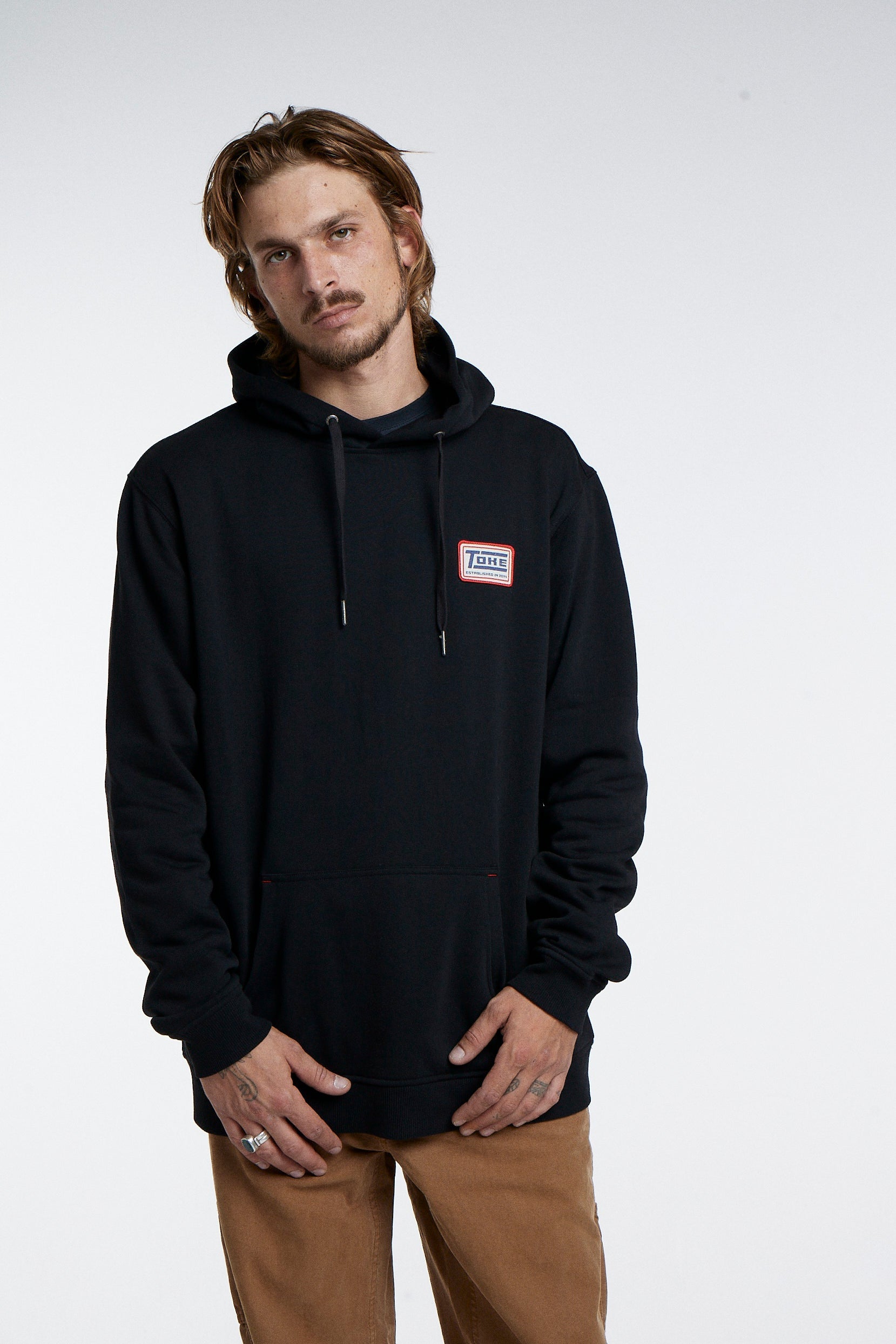 Hoodie Negro Hombre Toke