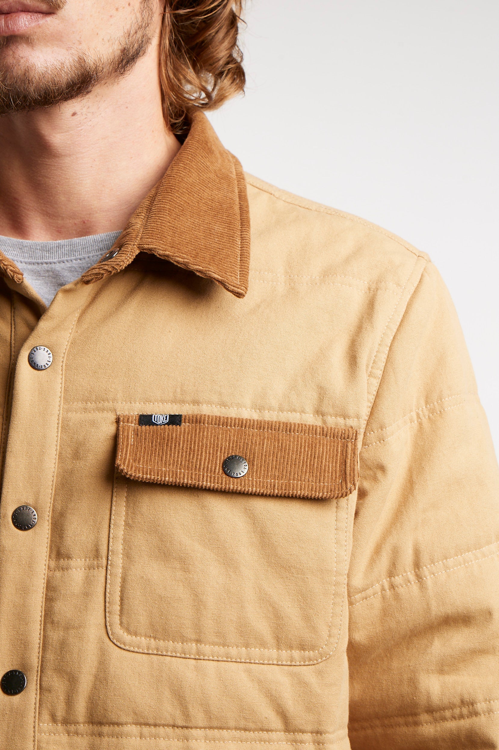 Chaqueta Beige Canvas Toke