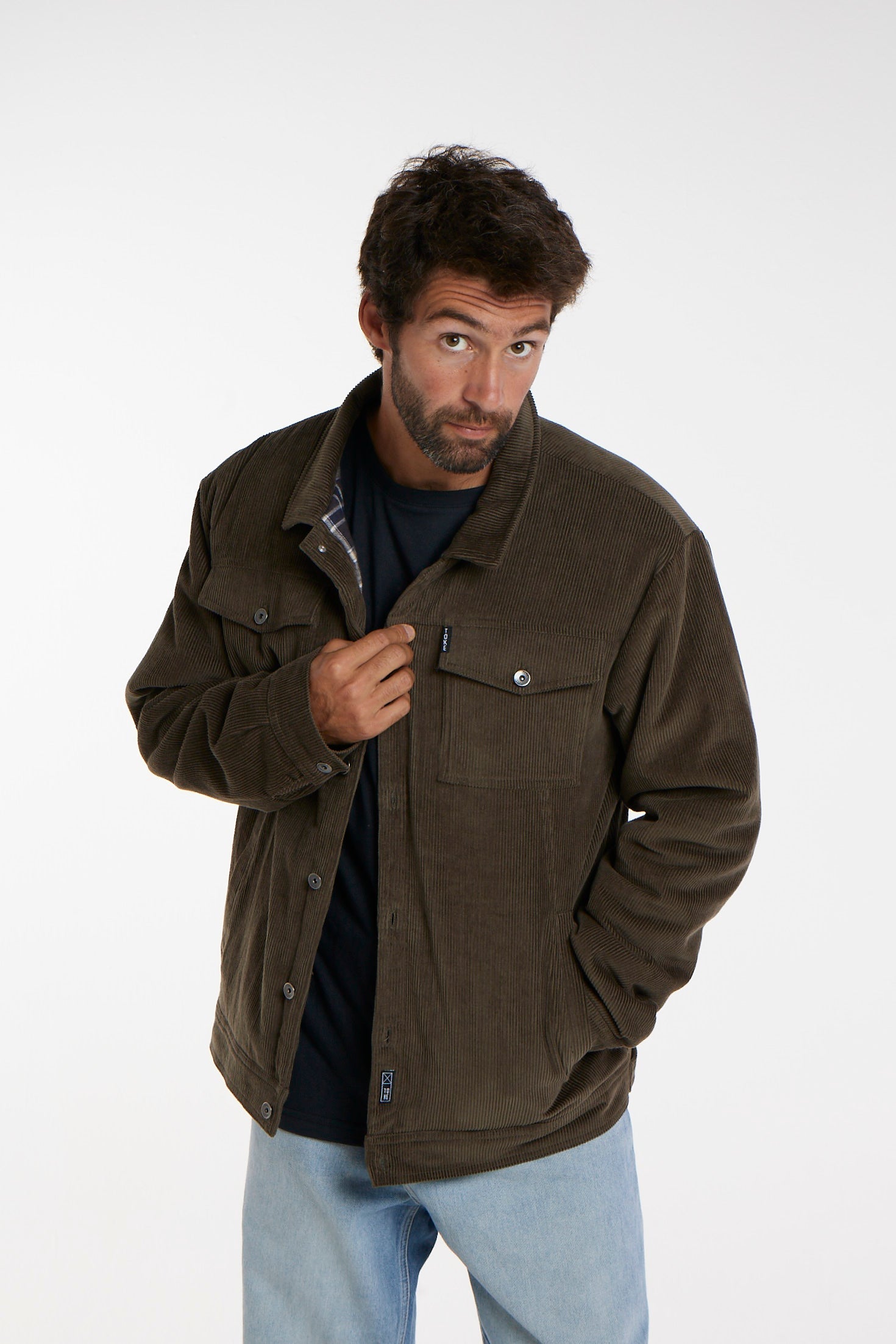 Chaqueta Cotele Verde Toke