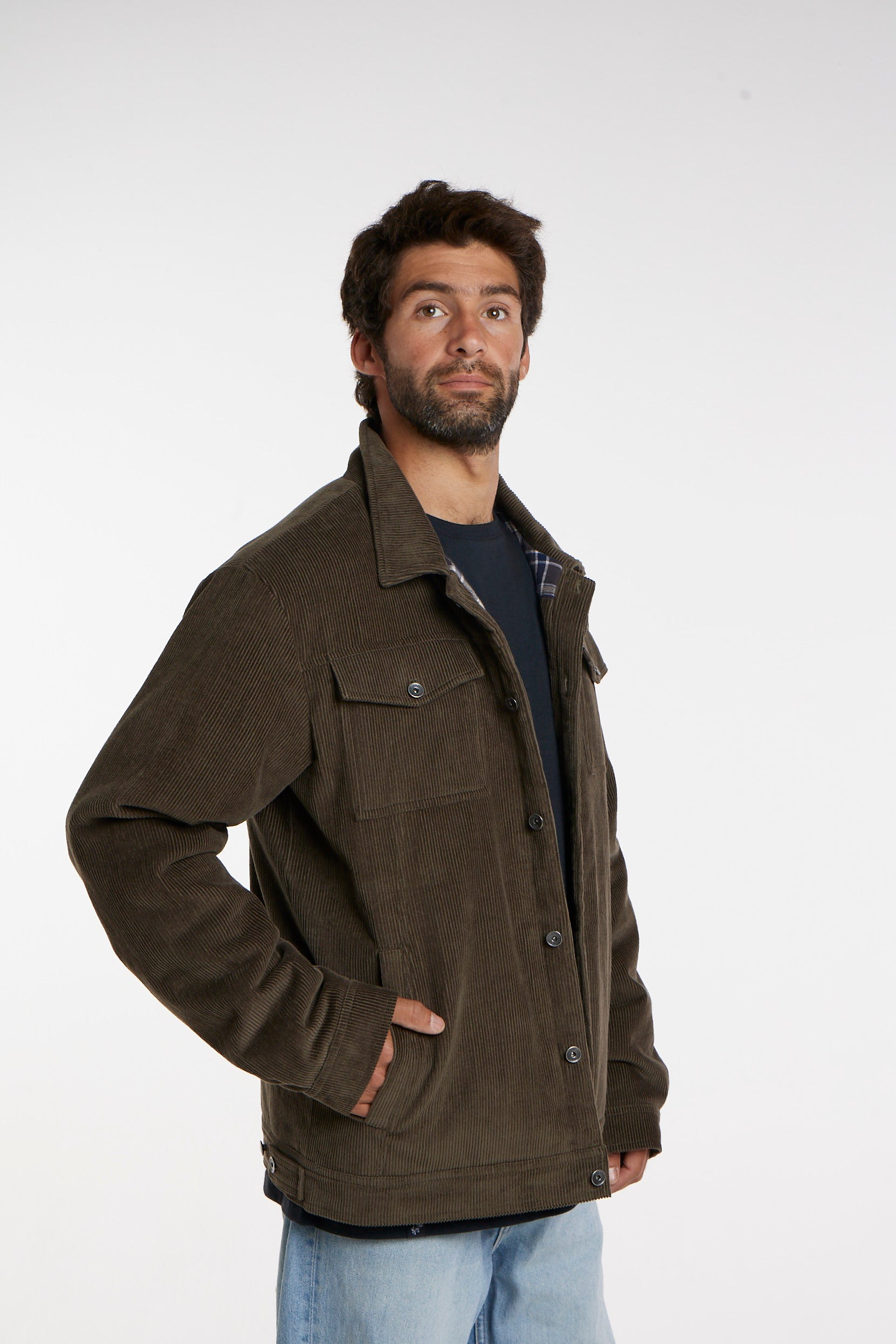 Chaqueta Cotele Verde Toke