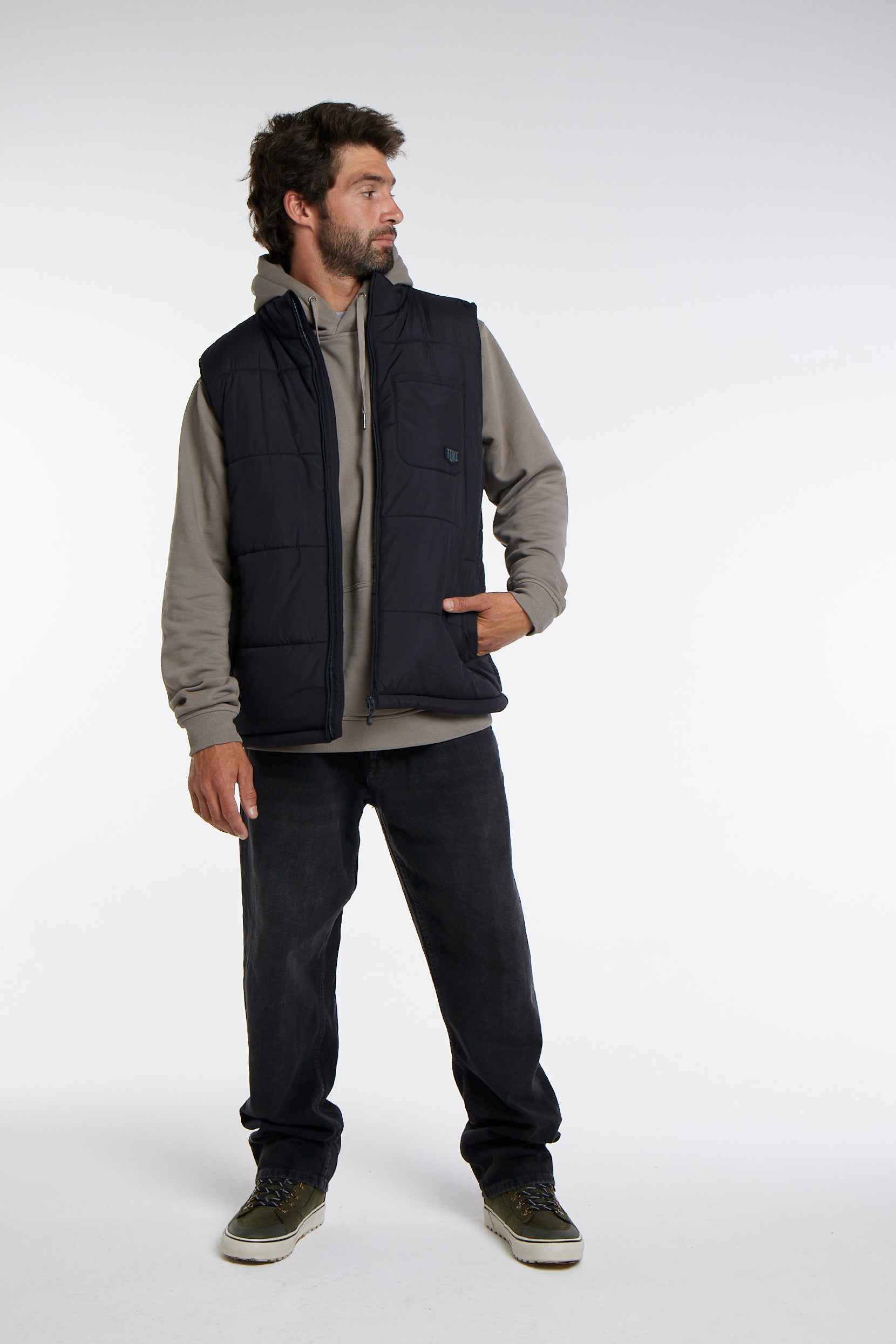 Chaqueta Sin Mangas Hombre Negra