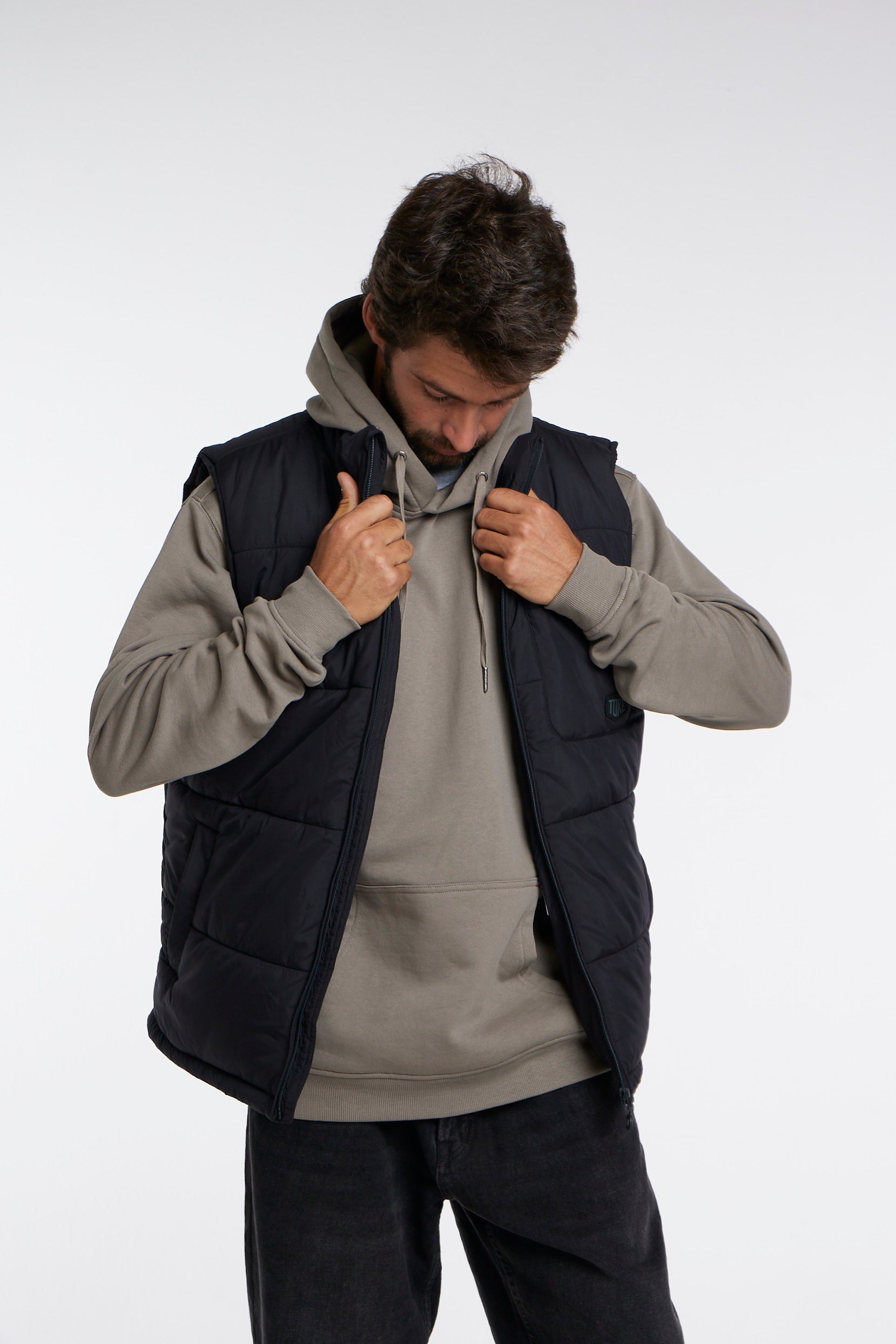 Chaqueta Sin Mangas Hombre Negra