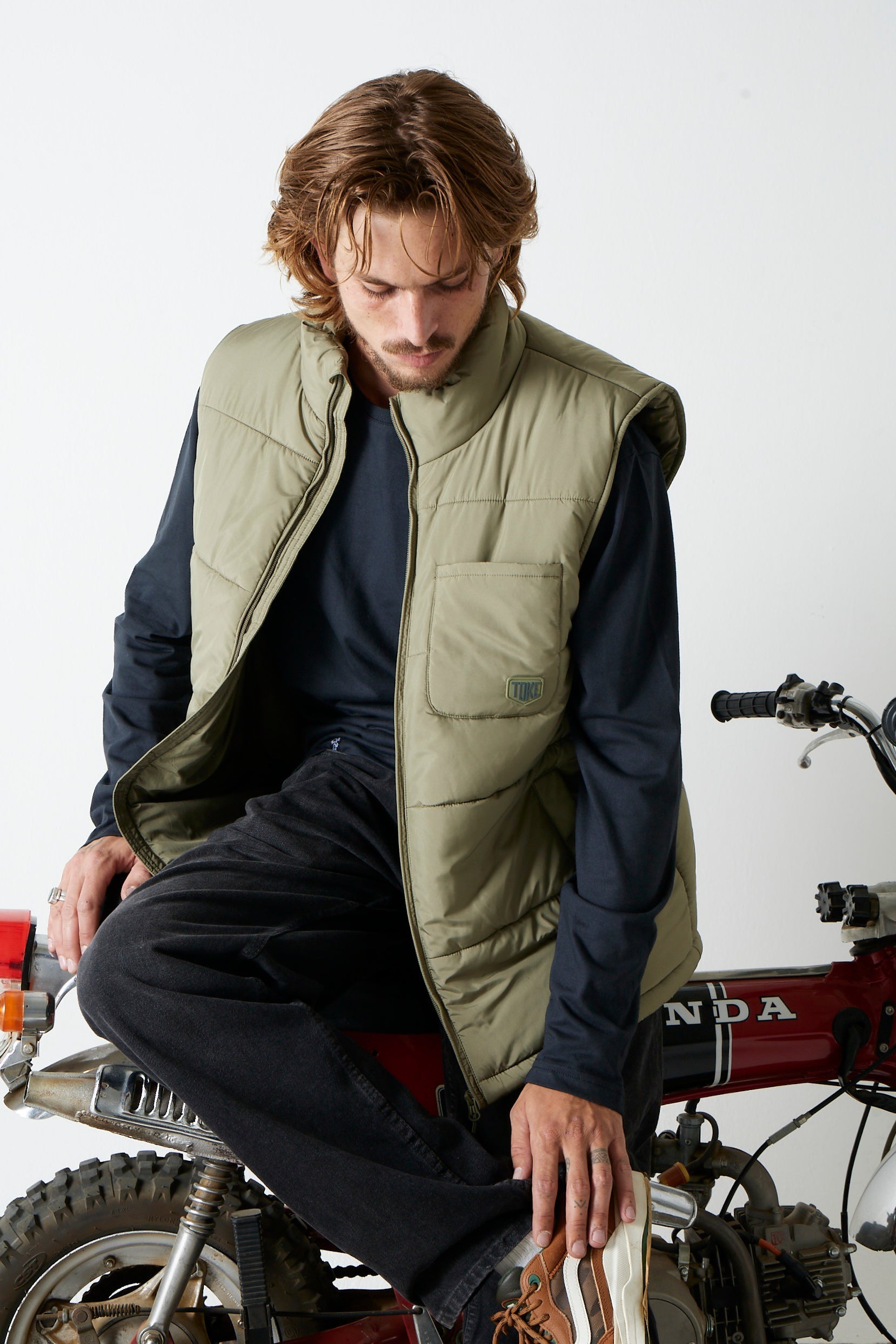 Chaqueta Sin Manga Hombe Verde