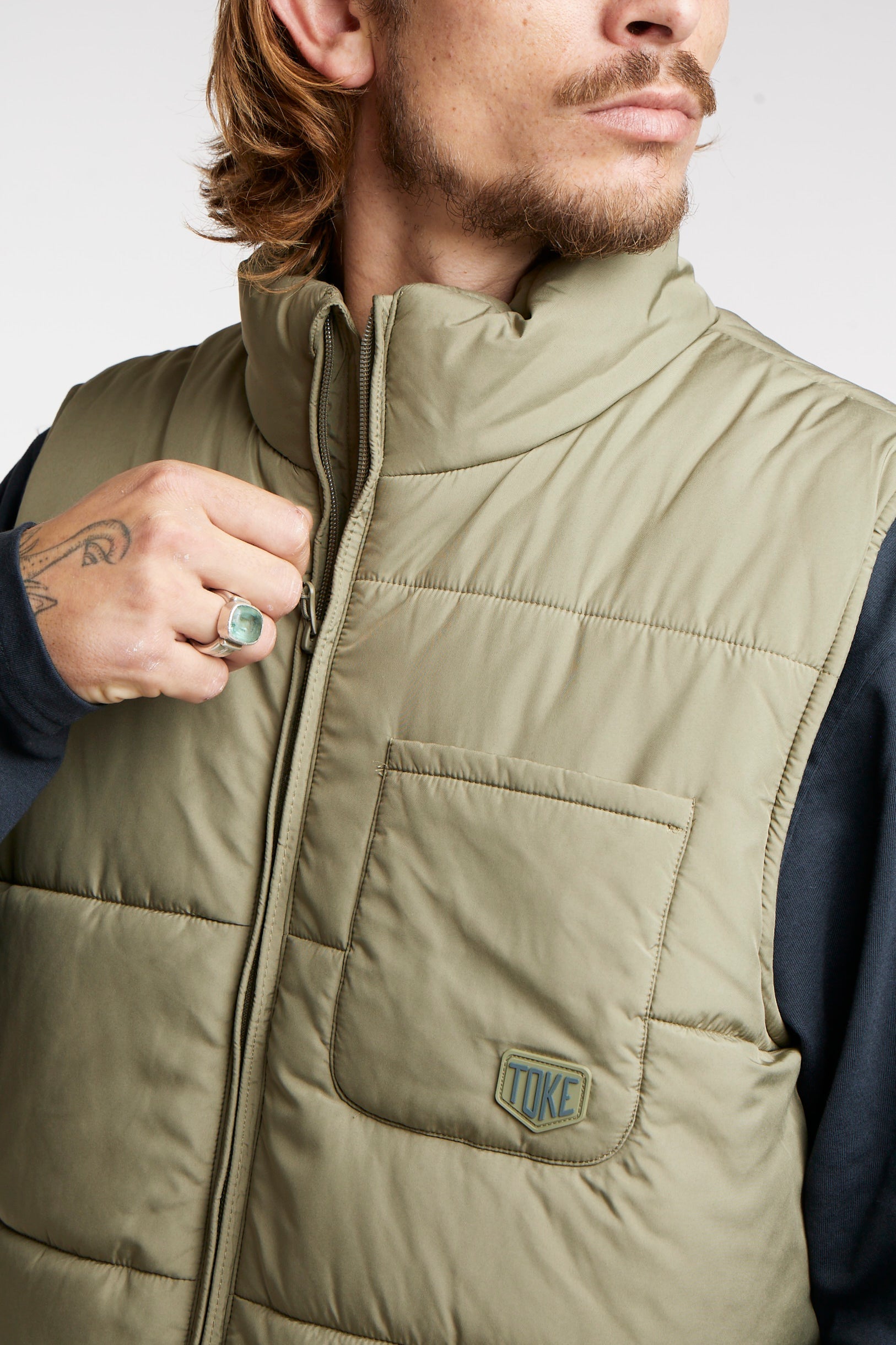 Chaqueta Sin Manga Hombe Verde