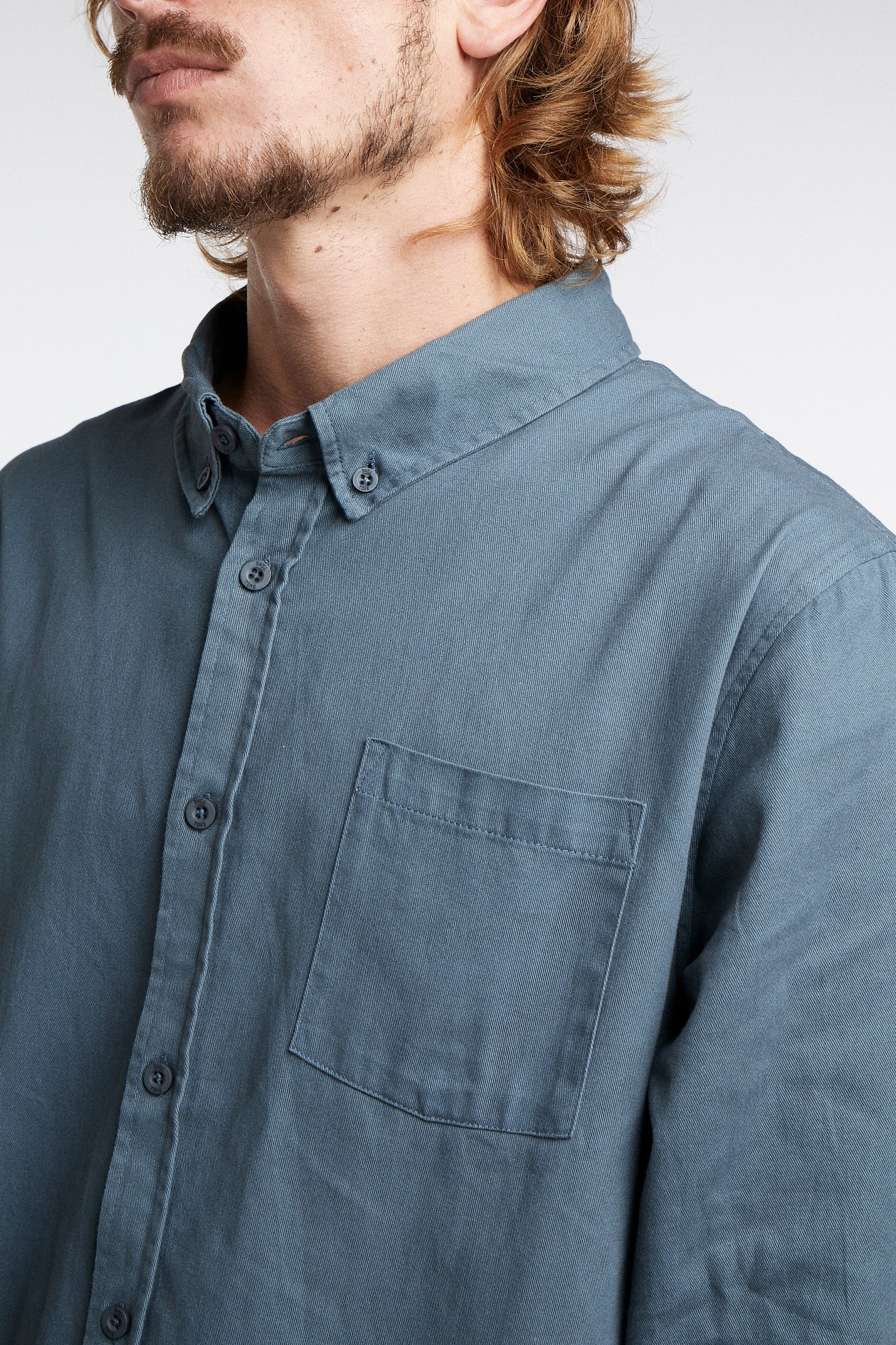 Camisa Manga Larga Azul Toke