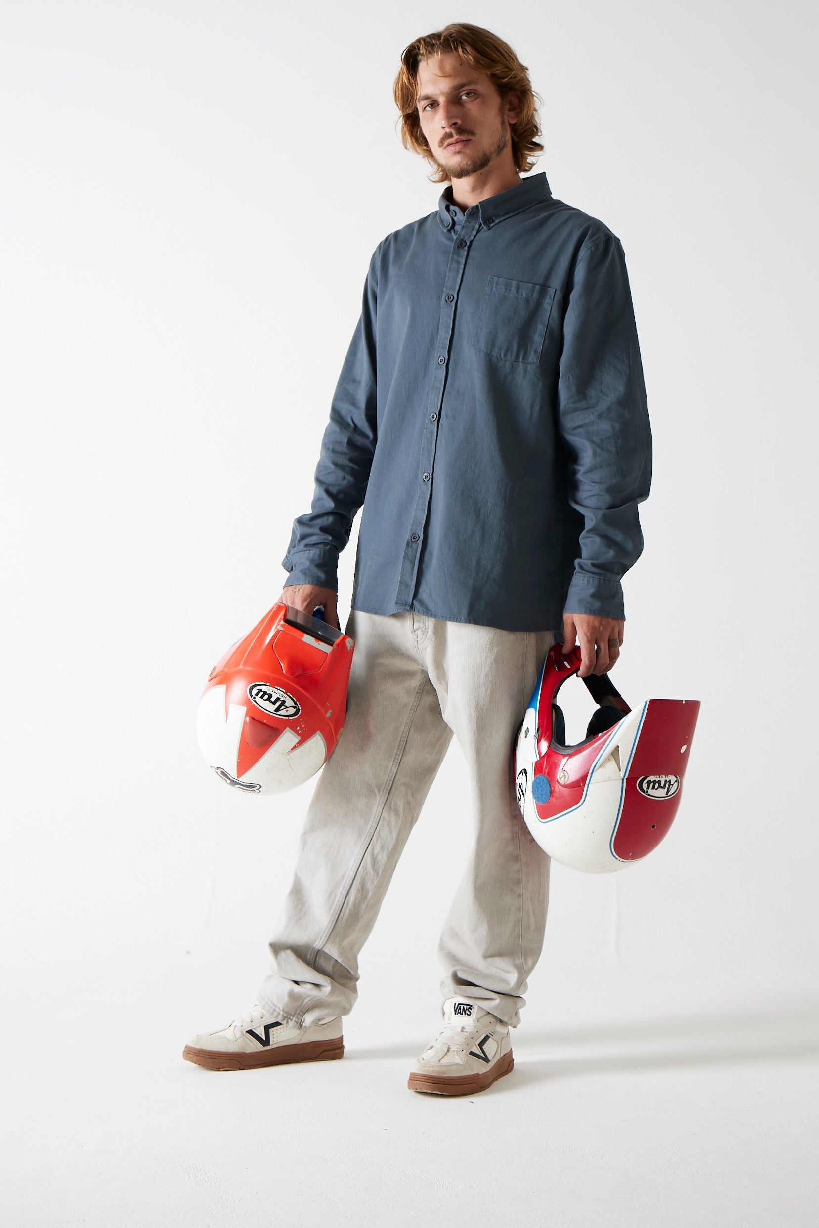 Camisa Manga Larga Azul Toke