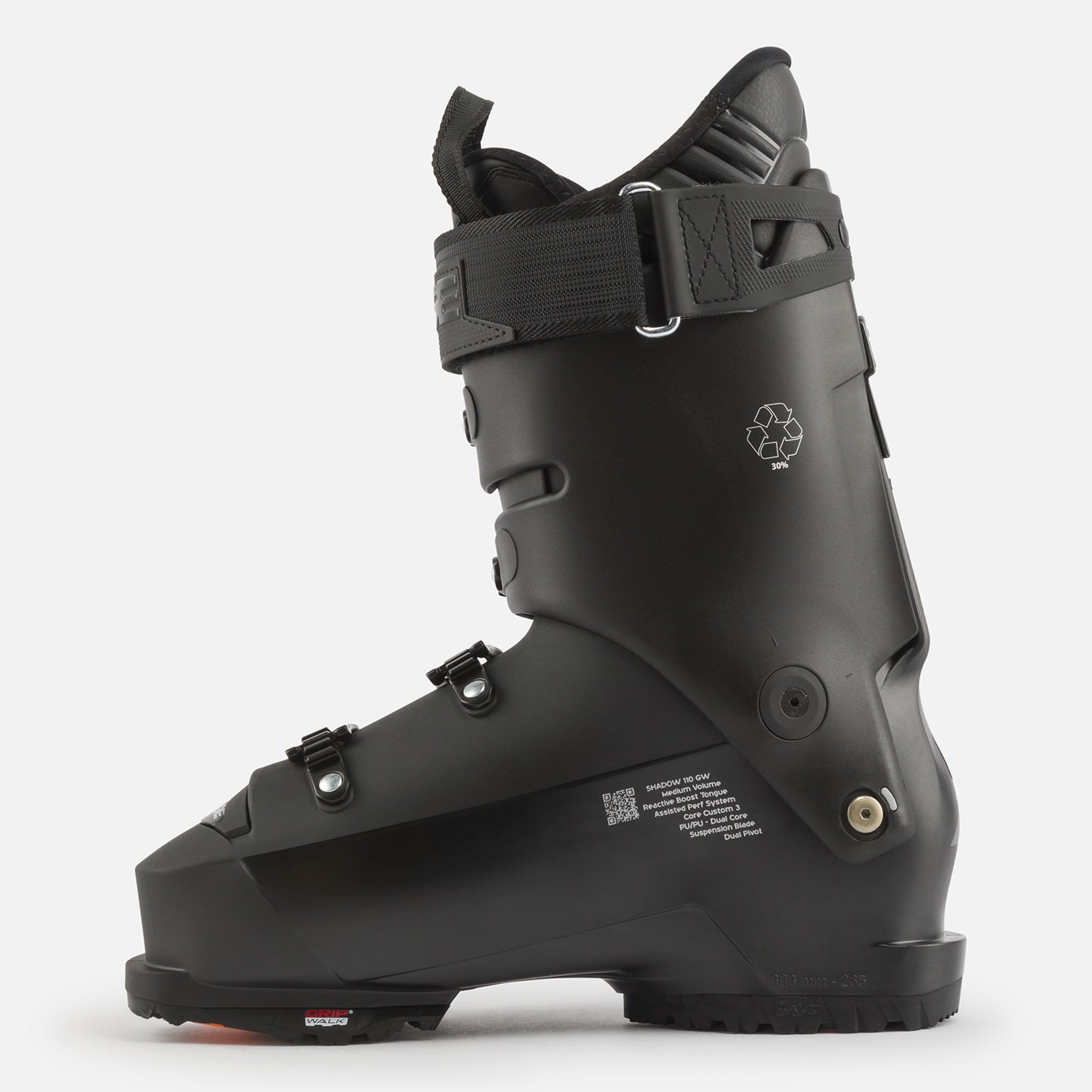 Lange Botas Ski SHADOW 110 MV GW (BLK-ORANGE) - Rideshop