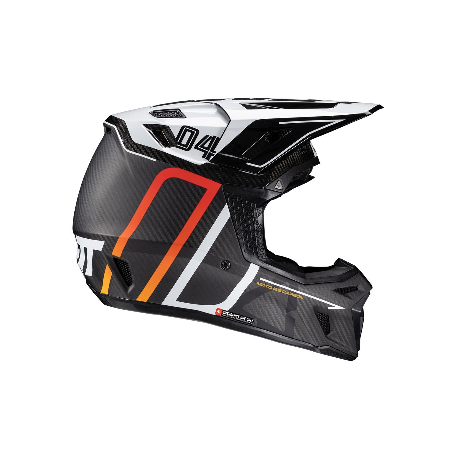 Kit Leatt Casco Moto 9.5 Antiparra 6.5 Iriz V25 Carbono Blanco