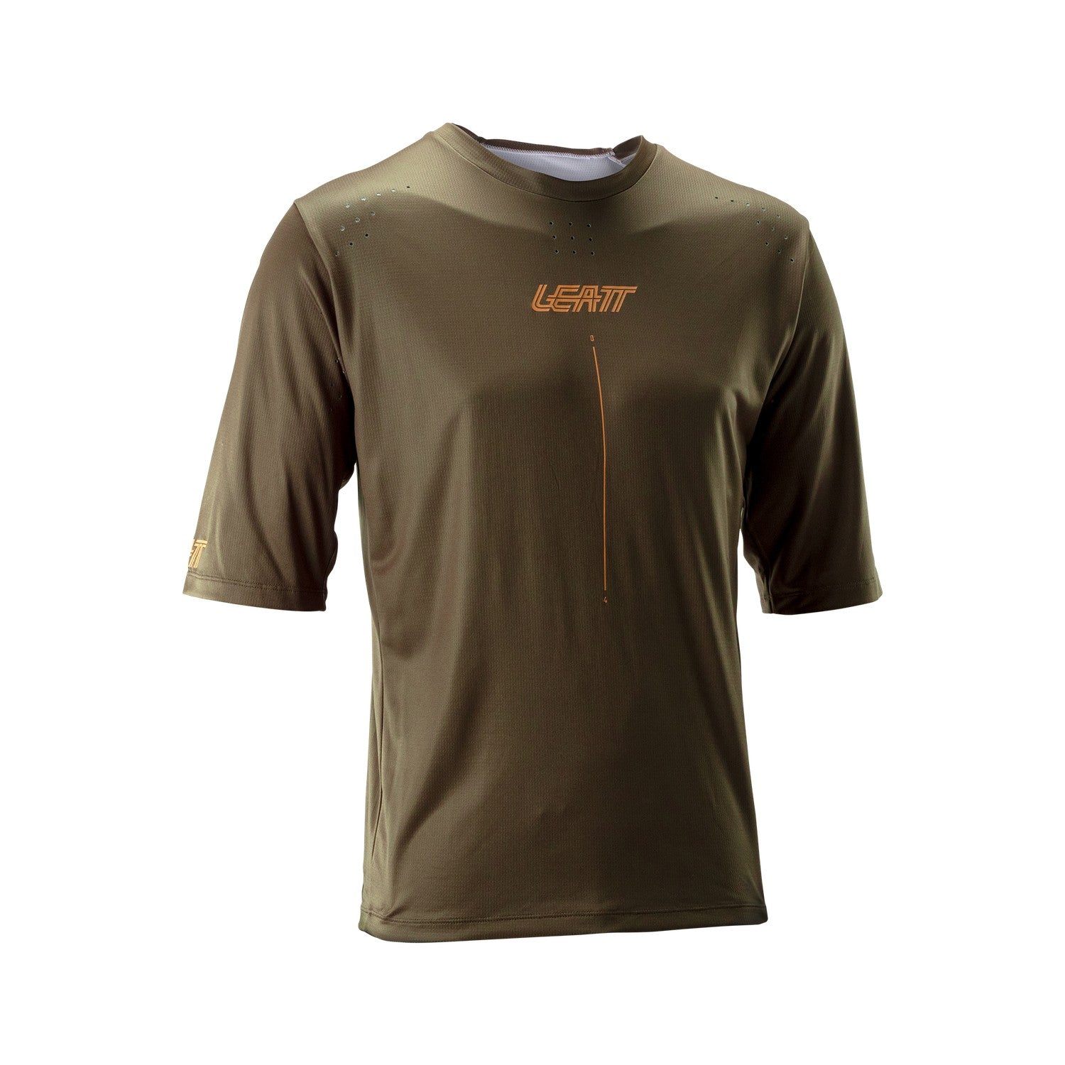 Jersey Leatt MTB Manga Larga Gravity 4.0 Café Arcilla
