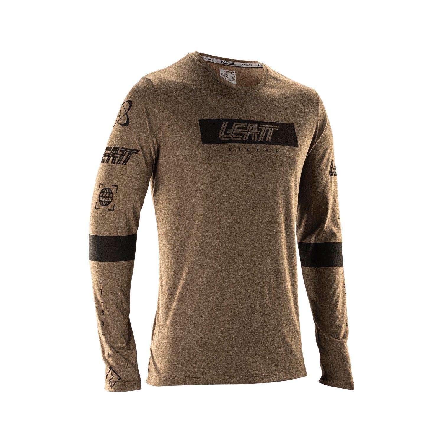 Jersey Leatt MTB Manga Larga Gravity 3.0 Café Arcilla