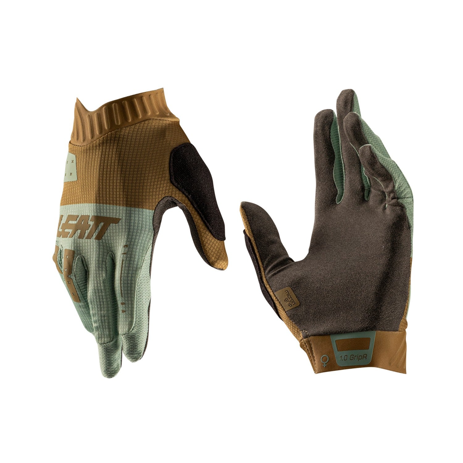 Guantes Leatt MTB Mujer GripR 1.0 Café Latón