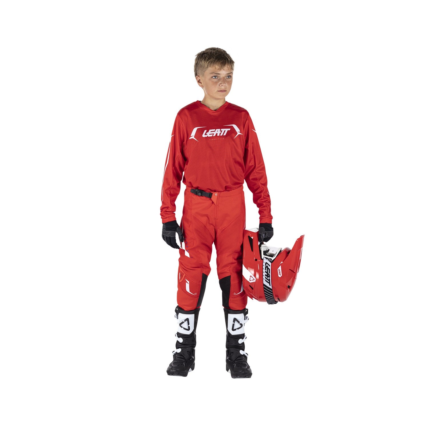 Kit Leatt Moto Ride Infantil JR 3.5 Rojo