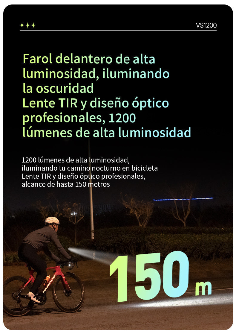 Luz Delantera Inteligente iGPSPORT VS1200s