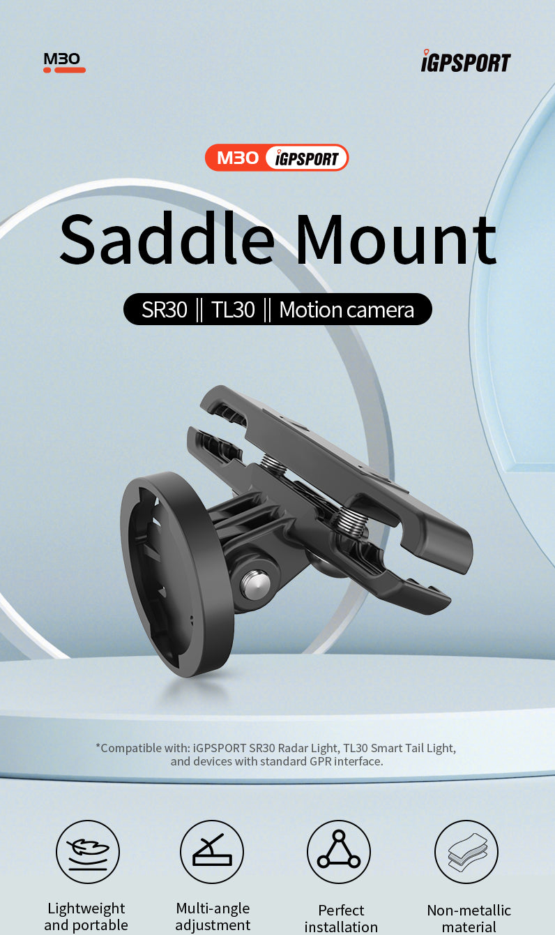 Soporte para Luz Radar o Cámara en el Sillín iGPSPORT M30
