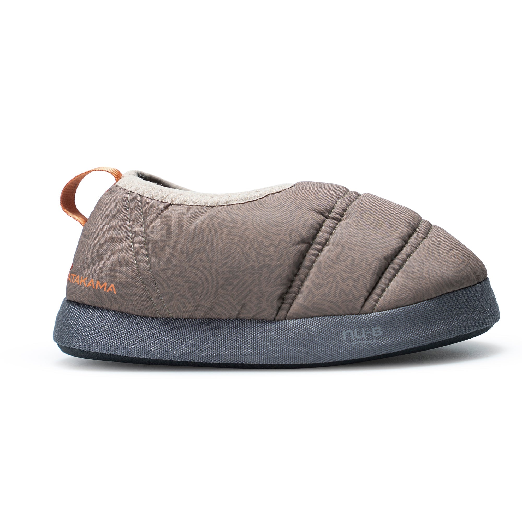 Pantuflas térmicas Futaleufú Niños SOFT Nu-B Foam Beige Verde Musgo Print — Atakama Outdoor