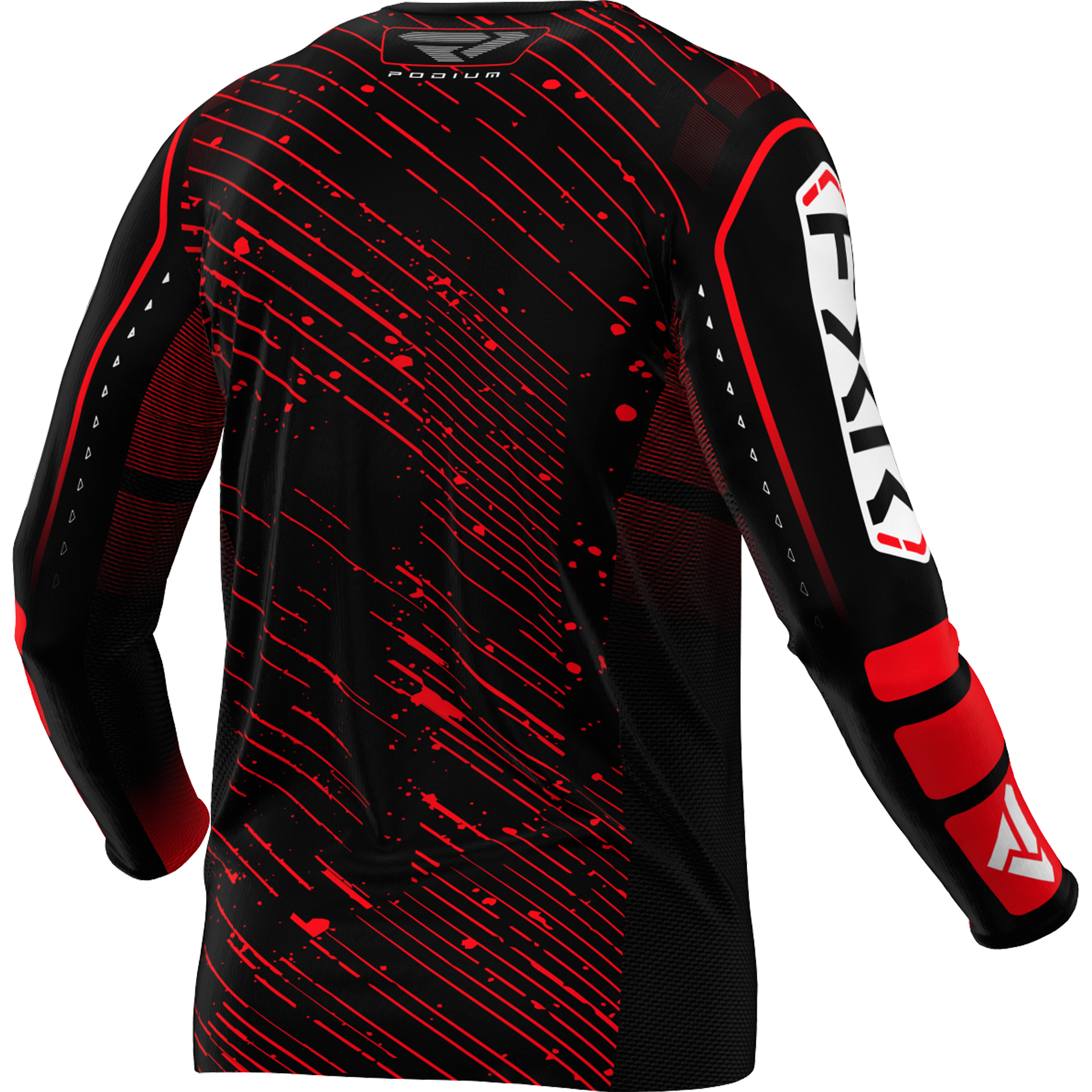 Polera Moto FXR Podium Black/Rojo