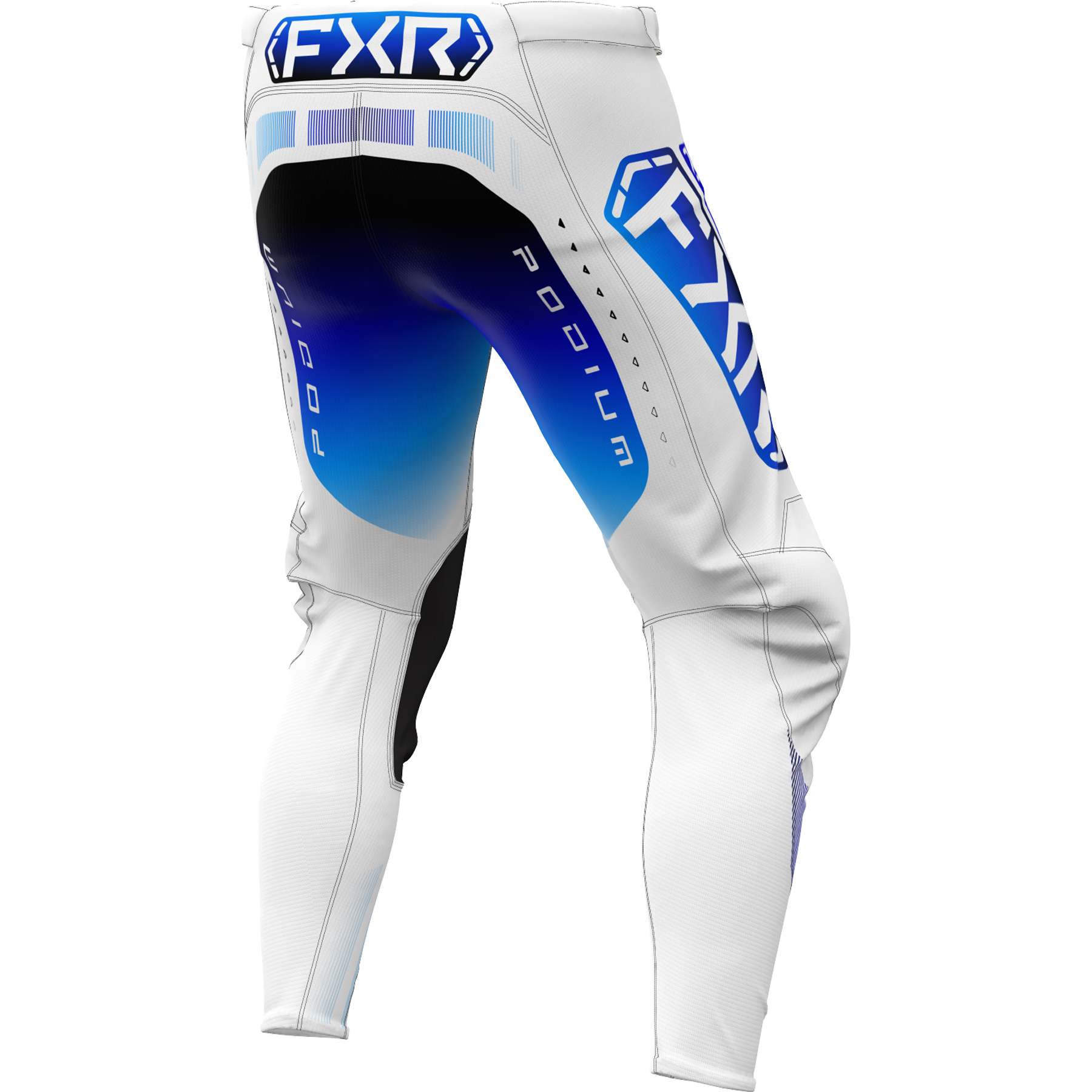 Pantalón Moto FXR Podium Blanco/Azul