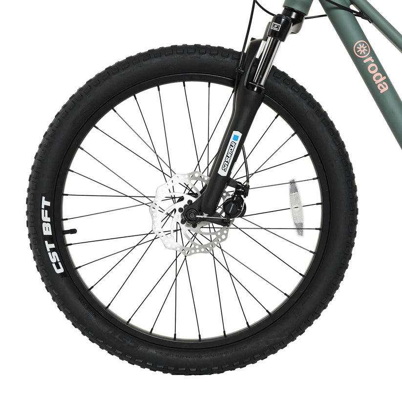 Bicicleta Infantil Roda Pro 24 Sport Verde-Rosado