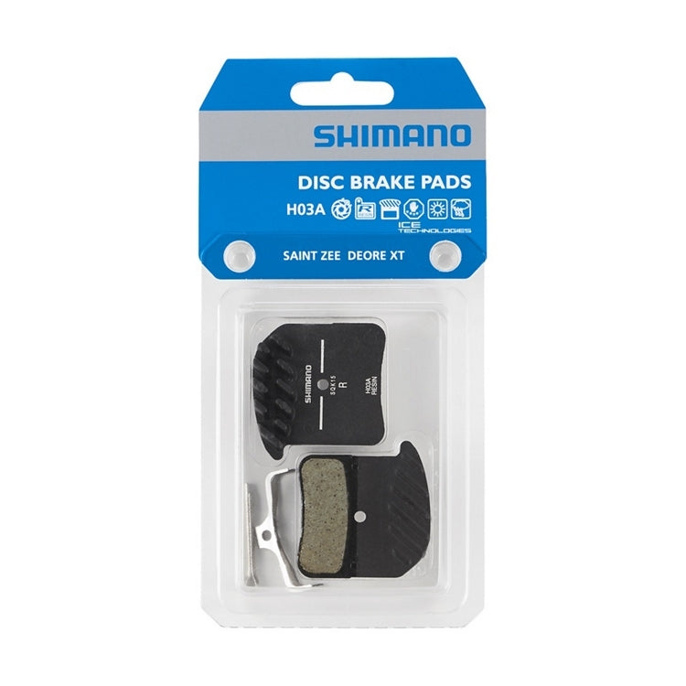 Shimano Pastilla Freno Resina W/ Fin (H03A-RF), Pad Spring, W/Split Pin 1 Pair, Ind.Pack - Rideshop