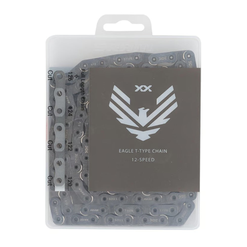Cadena SRAM Eagle XX A1 T-Type Flattop12V 126 Links Plata - Rideshop