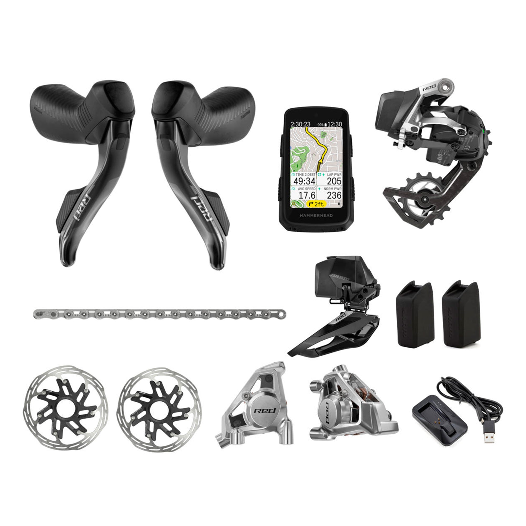 Grupo Sram Red AXS E1 ETAP | Hammerhead Karoo | 2x12 Grupo Sram Red AXS E1 ETAP | Hammerhead Karoo | 2x12