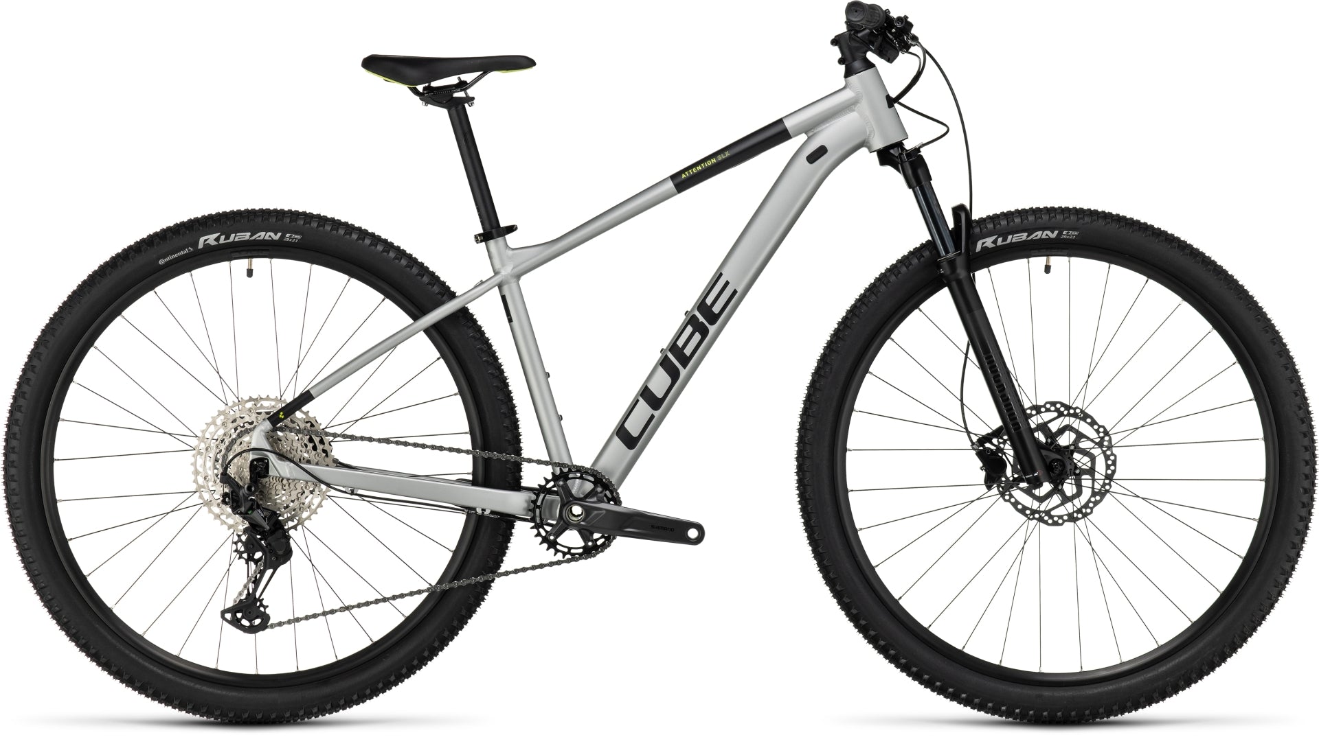 Cube Bicicleta MTB Attention SLX Silvergrey Lime - Rideshop