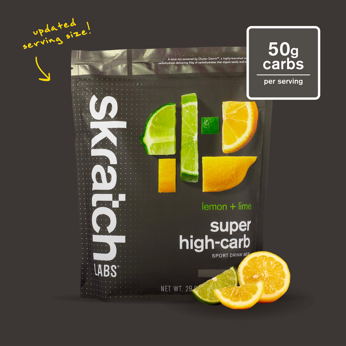 Skratch Labs Super High-Carb Sport Drink Mix Limón y Lima – Bolsa 840 g (16 porciones)
