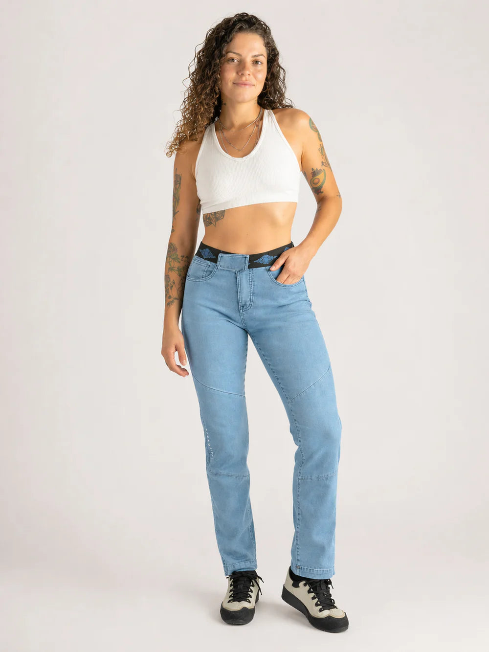 Pantalón Escalada Jeanstrack Trekking Tarya Jeans Bleach Mujer