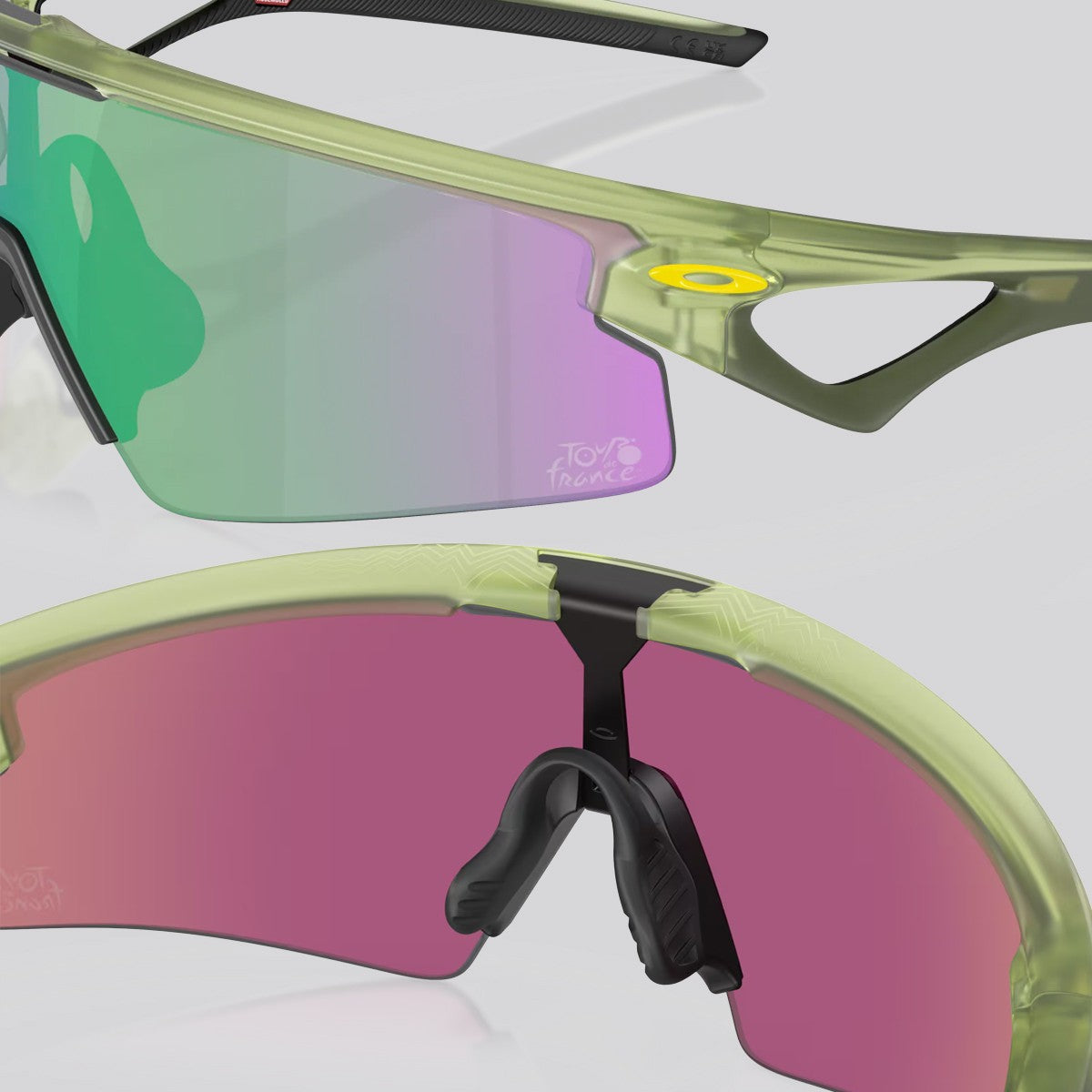 Lentes de Sol Oakley Sphaera 2026 Tour De France Strike Tdf Matte Fern / Prizm Road Jade - vista 6