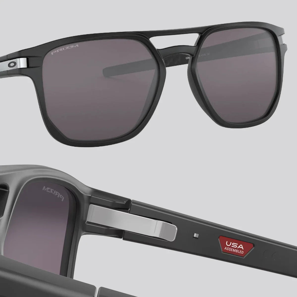 Lentes de Sol Oakley Latch Beta Matte Black / Prizm Grey - vista 6