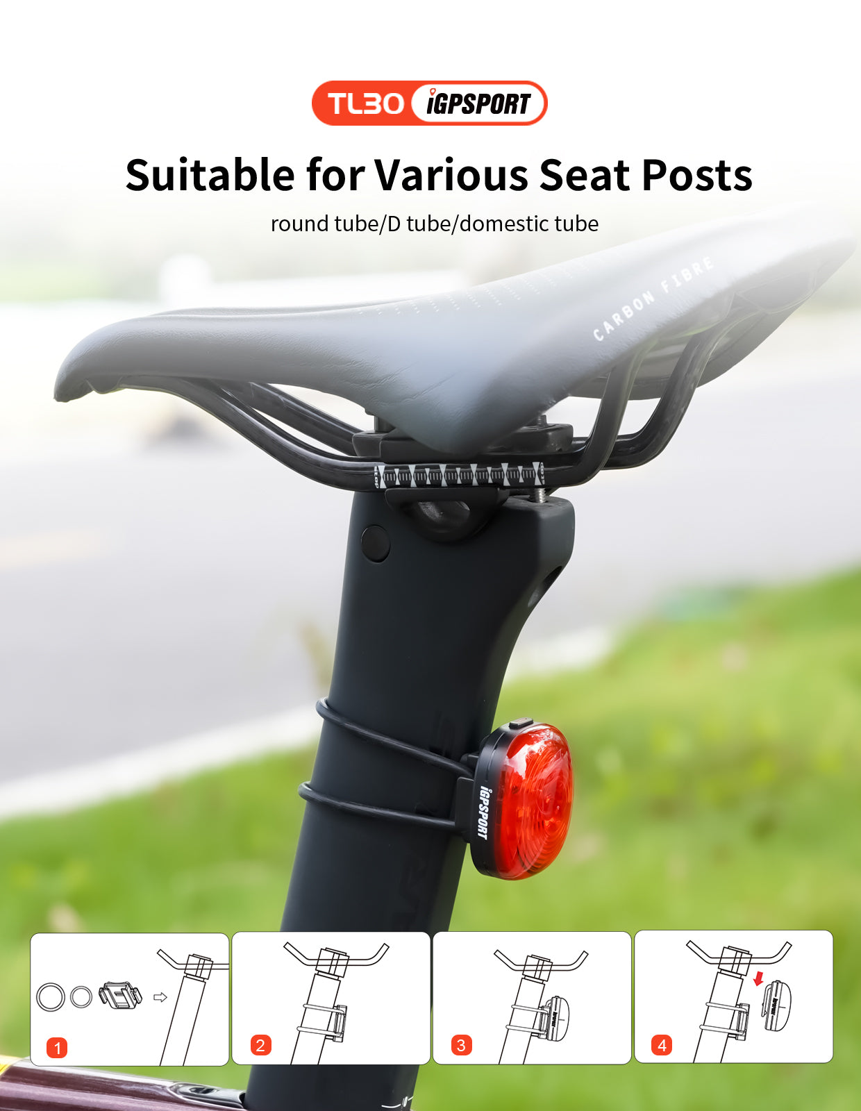 Pack iGPSPORT Ciclocomputador iGS630 y Luz Trasera TL30