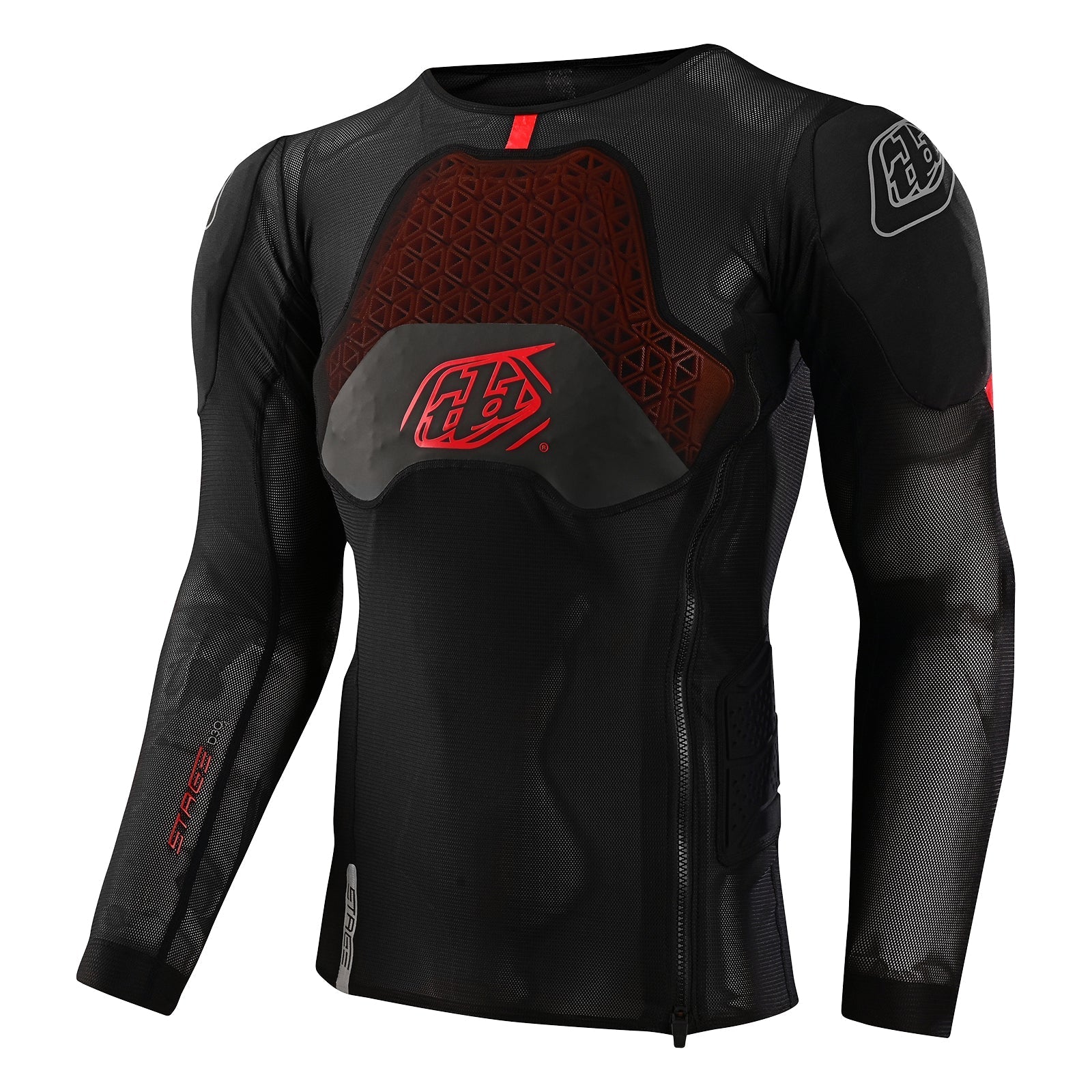 Troy Lee Designs Protector De Torso Manga Larga Stage Ghost D30 Solid Black - Rideshop