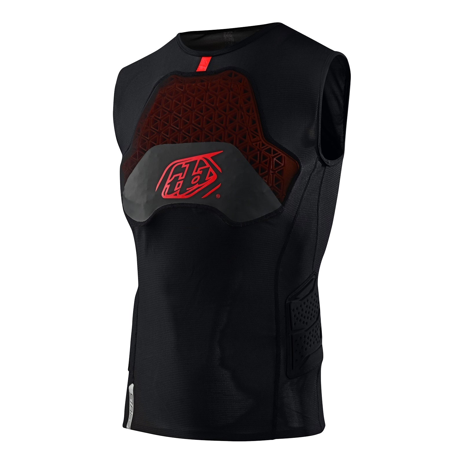 Troy Lee Designs Protector De Torso Sin Manga Stage Ghost D30 Solid Black - Rideshop