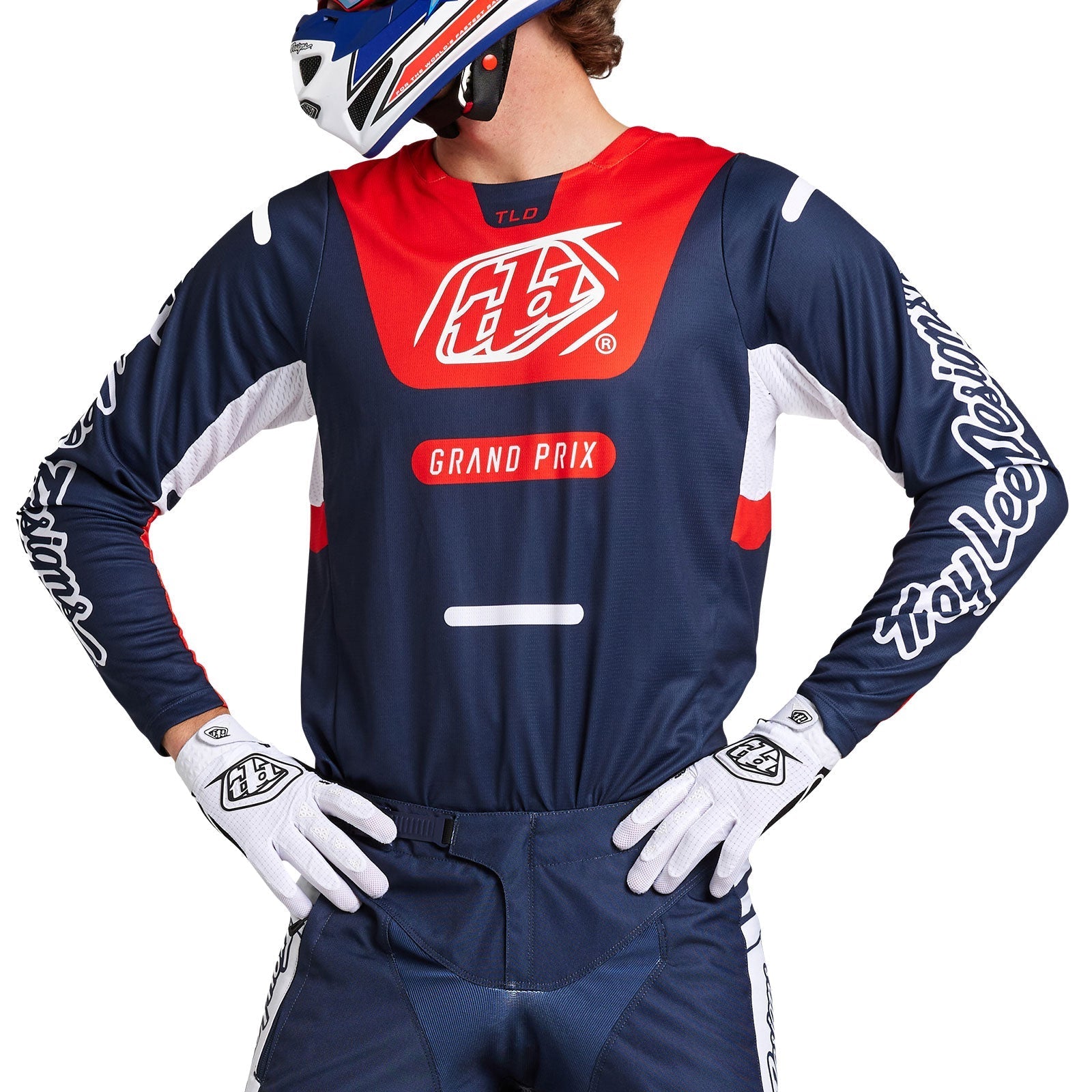 Troy Lee Designs Polera de Moto GP Pro Blends Navy/Naranjo - Rideshop