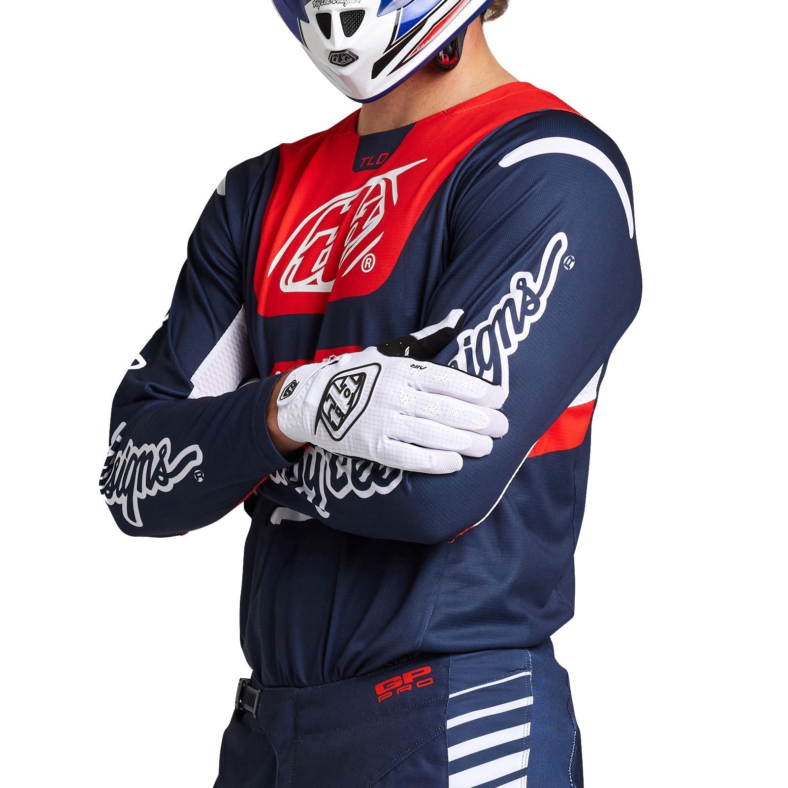 Troy Lee Designs Polera de Moto GP Pro Blends Navy/Naranjo - Rideshop