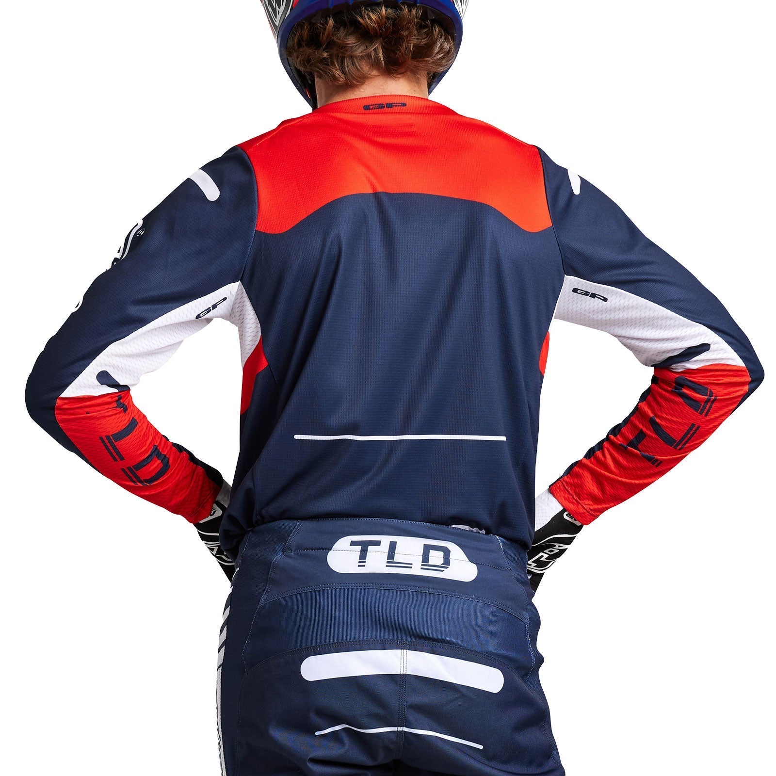 Troy Lee Designs Polera de Moto GP Pro Blends Navy/Naranjo - Rideshop