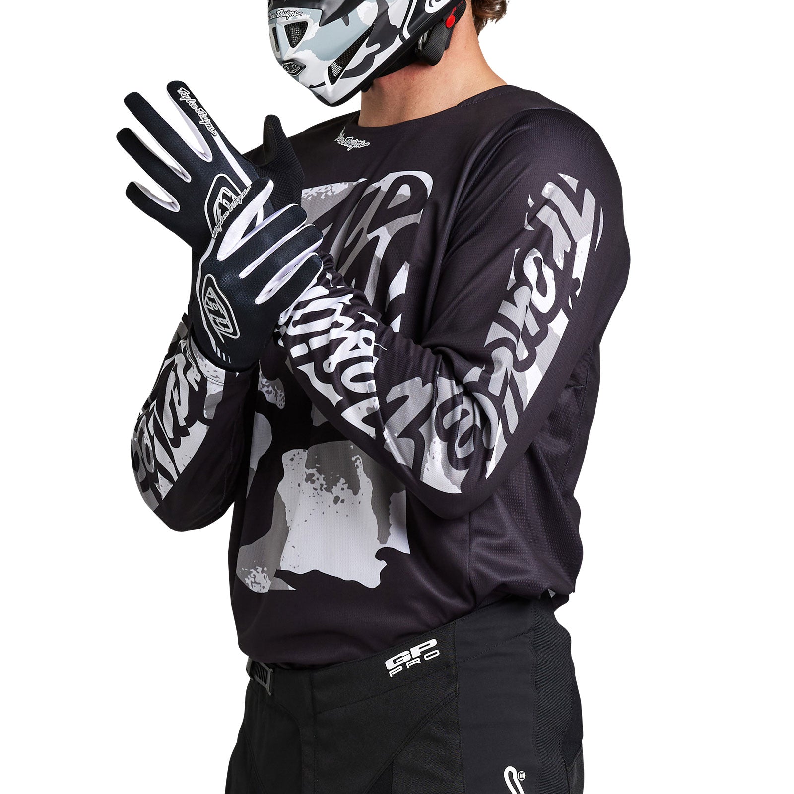 Troy Lee Designs Polera de Moto GP Pro Boxed Negro/Blanco - Rideshop