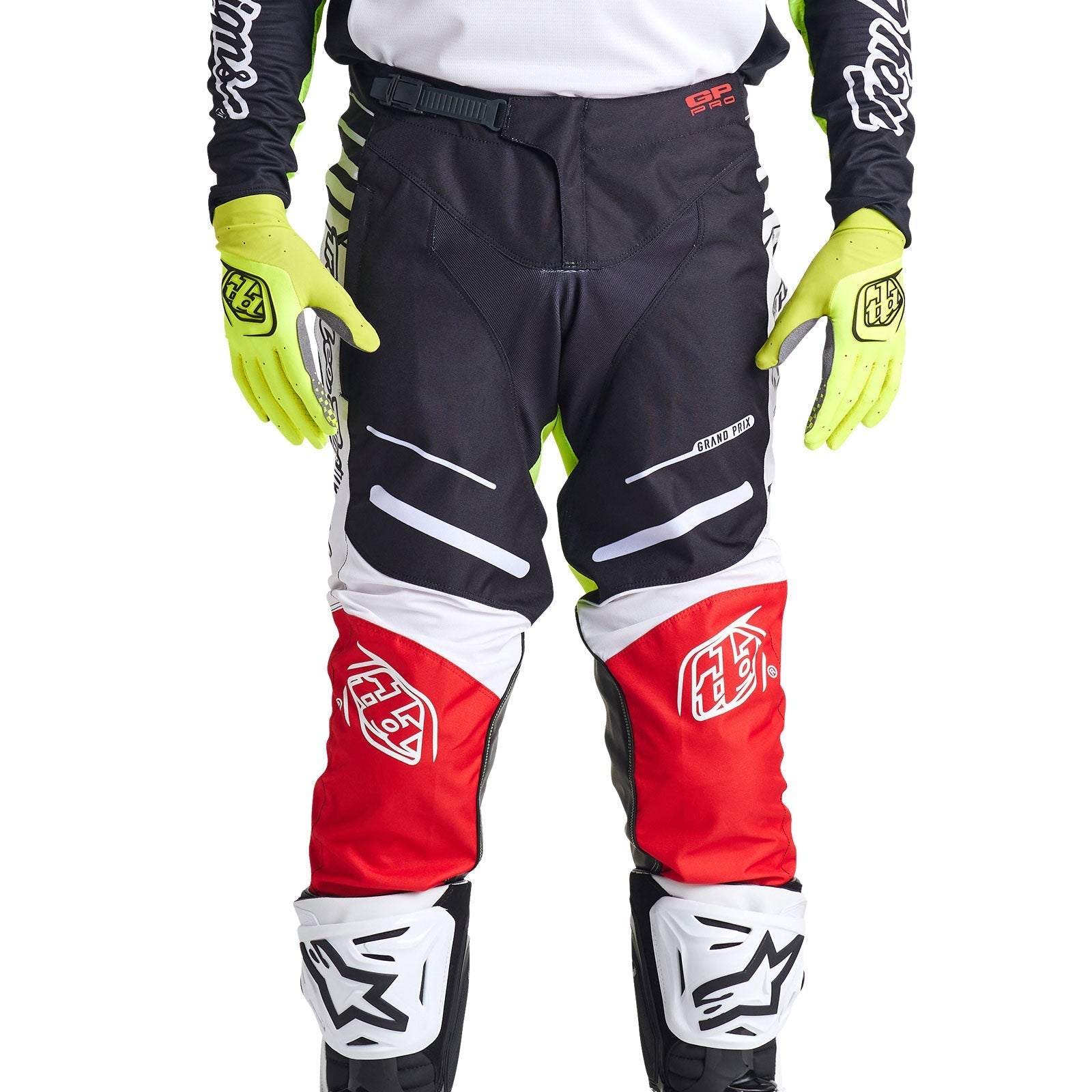 Troy Lee Designs Pantalones GP Blends Blanco/Rojo - Rideshop
