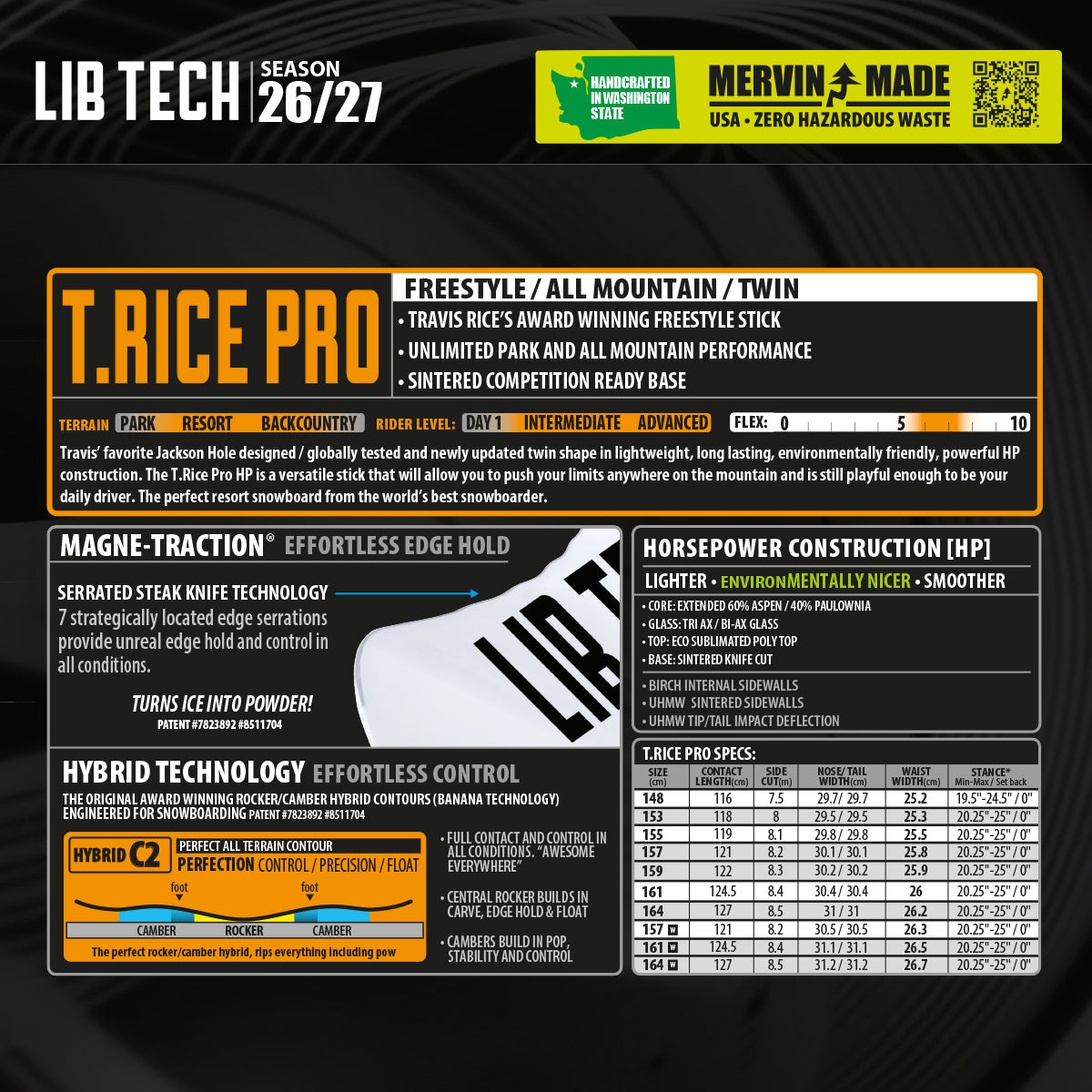 Tabla de Snowboard LIB TECH T.Rice Pro