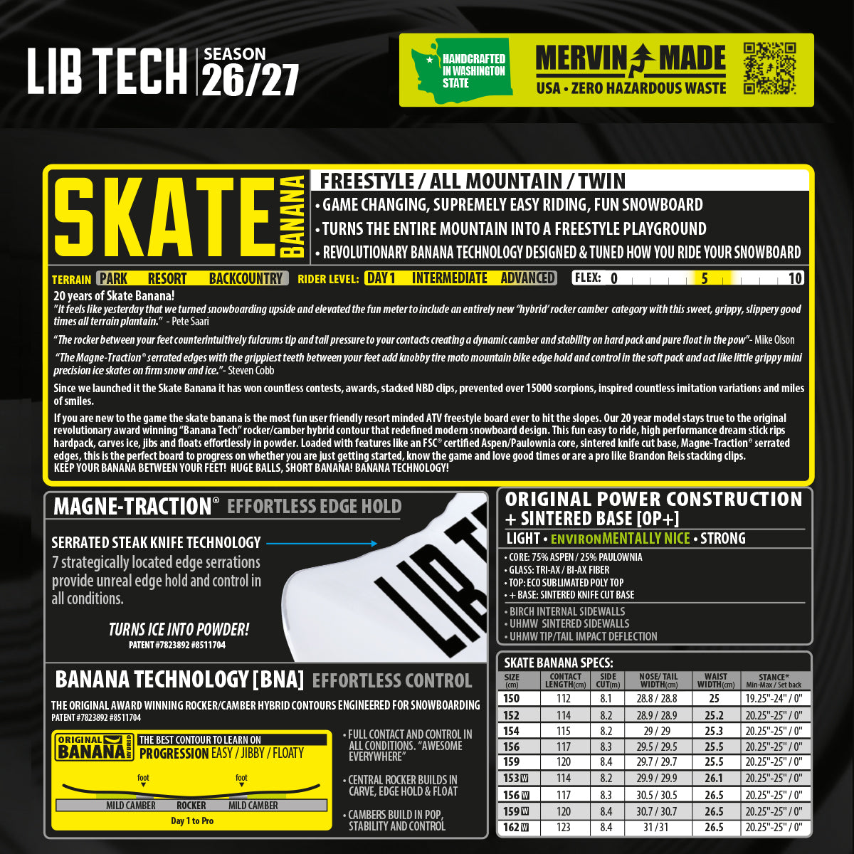 Tabla de Snowboard LIB TECH Skate Banana
