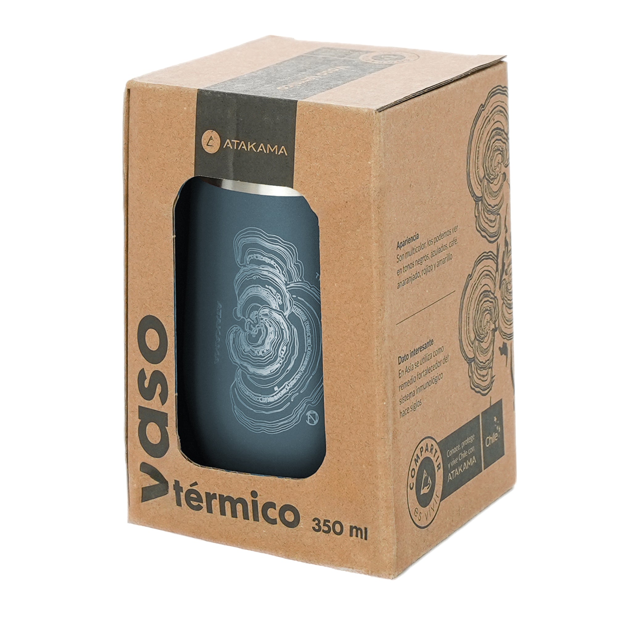 Vaso térmico Trametes versicolor 350 ml Azul