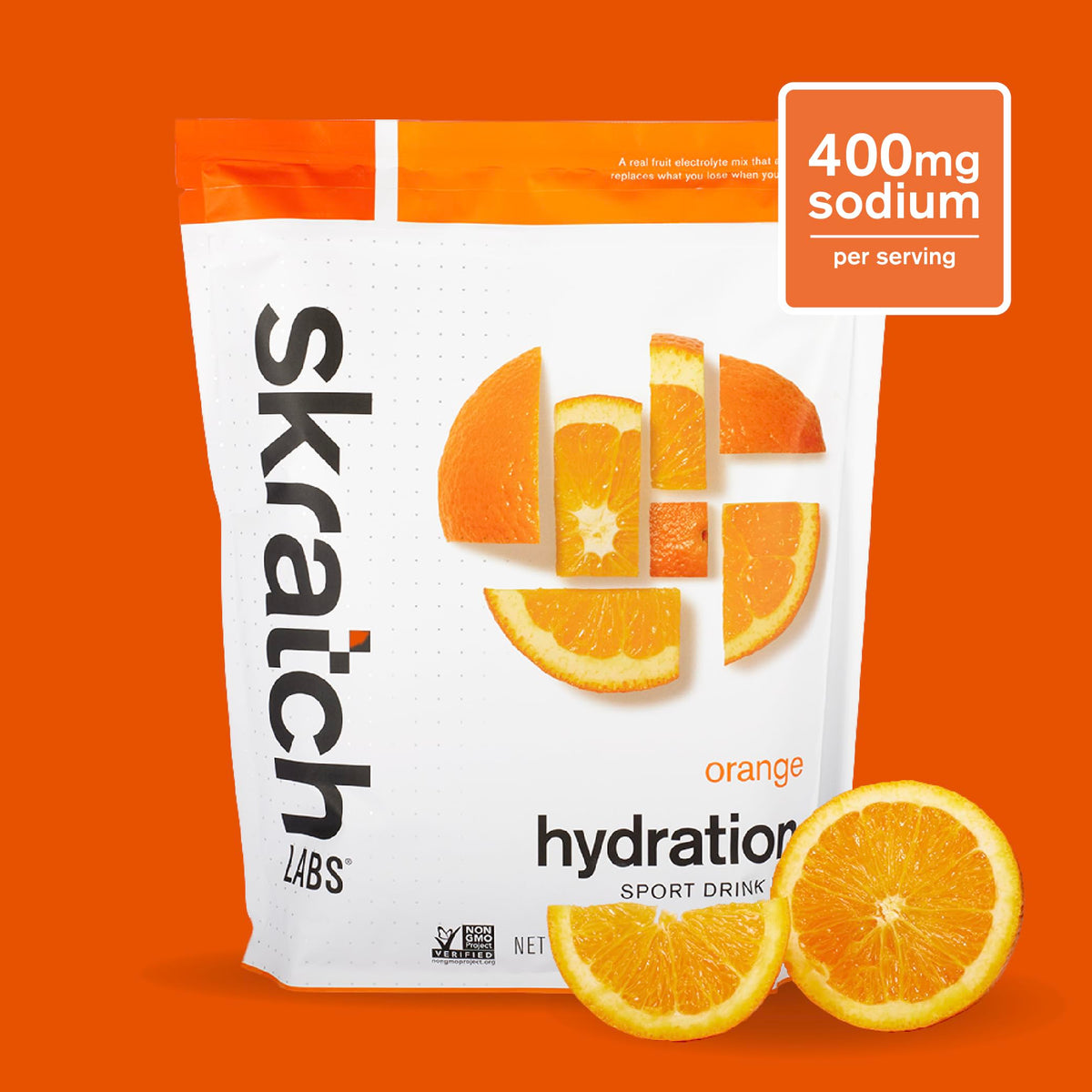 Skratch Labs Hydration Sport Drink Mix Naranja – Bolsa 1320 g (60 porciones)