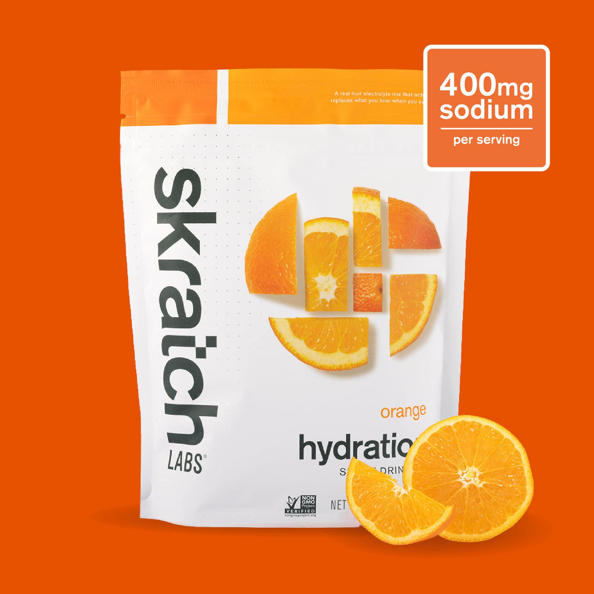 Skratch Labs Hydration Sport Drink Mix Naranja – Bolsa 440 g (20 porciones)