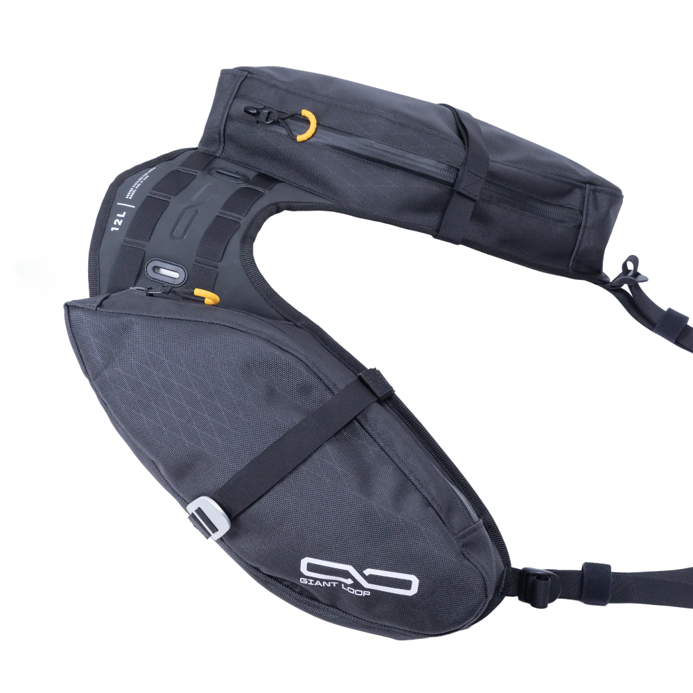 Alforja Trasera Para Moto Mojavi Saddlebag Zip 12L Giant Loop Negro