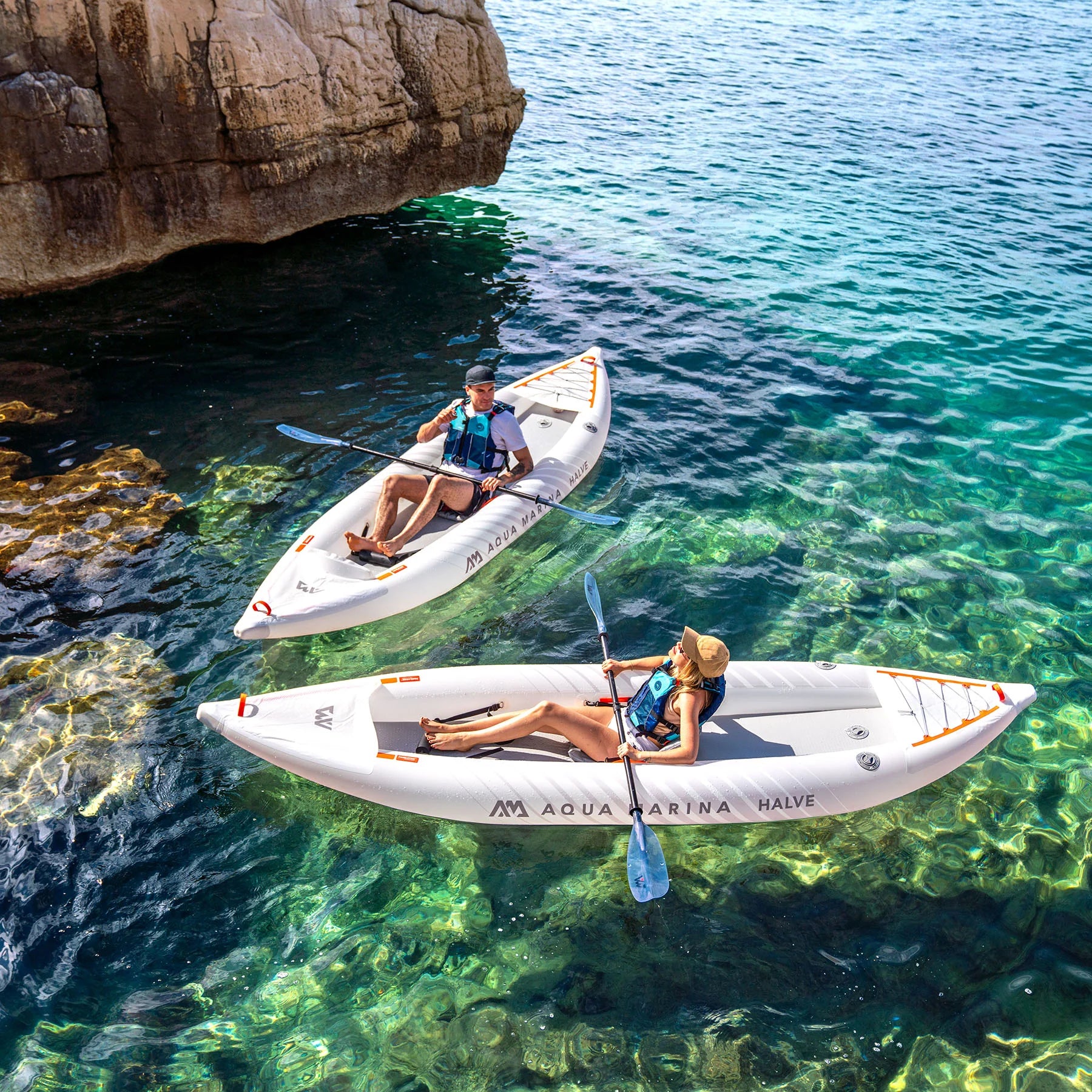 Kayak Ultraliviano Aqua Marina Halve Single / Doble Blanco