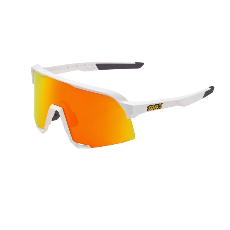 100% Anteojos S3 - Soft Tact White - Hiper Red Multilayer Mirror Lens - Rideshop